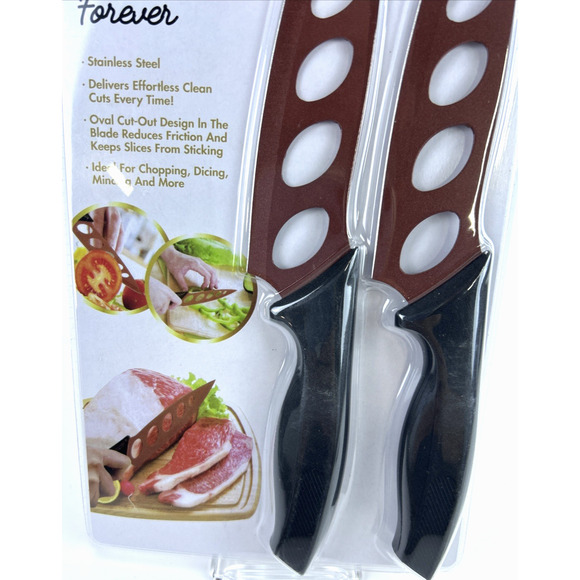 Copper Knife 2 pack, Stainless Steel Copper Coating Stays Sharp Forever by Tenko - Picture 4 of 8